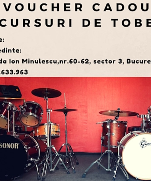Voucher cadou pentru cursuri de tobe